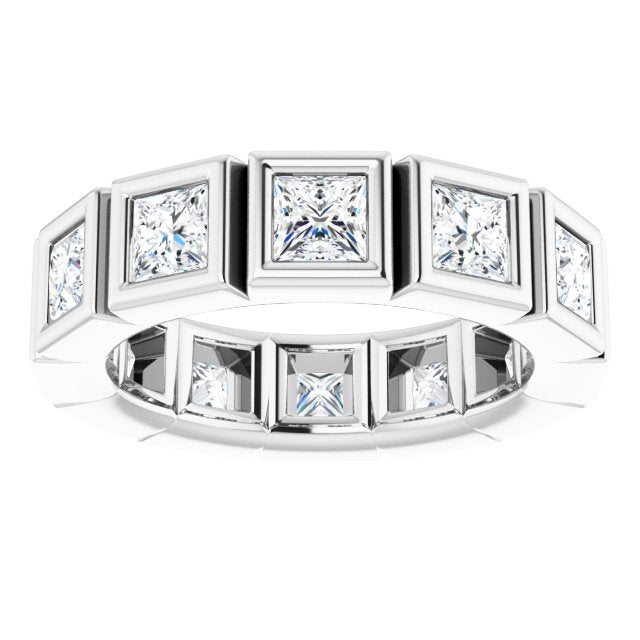 2.52 ct. Princess Diamond Eternity Band-VIRABYANI